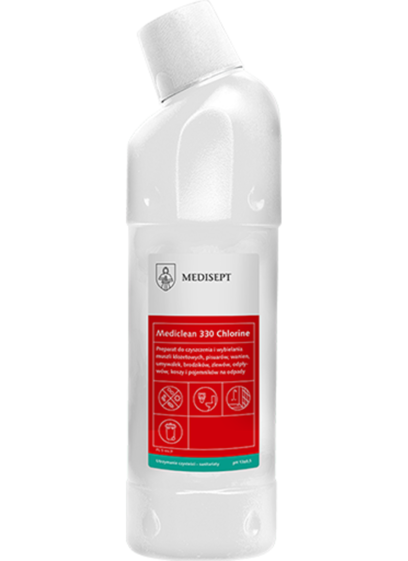 MEDICLEAN MC 330 Chlor Clean Sanitariaty - wybielający chlorowy żel do czyszczenia sanitariatów 0