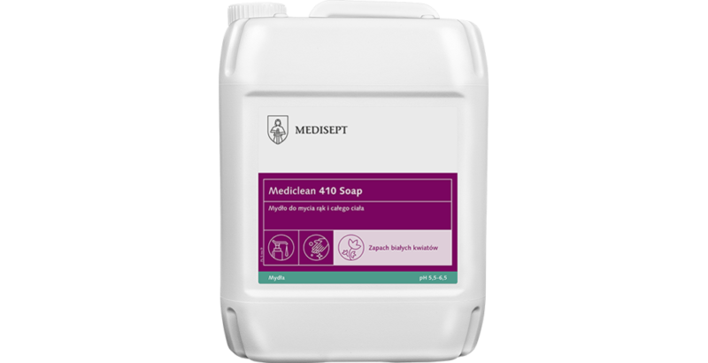 MEDICLEAN MC 410 Soap Pielęgnacyjne mydło w płynie o delikatnym zapachu białych kwiatów 5 l