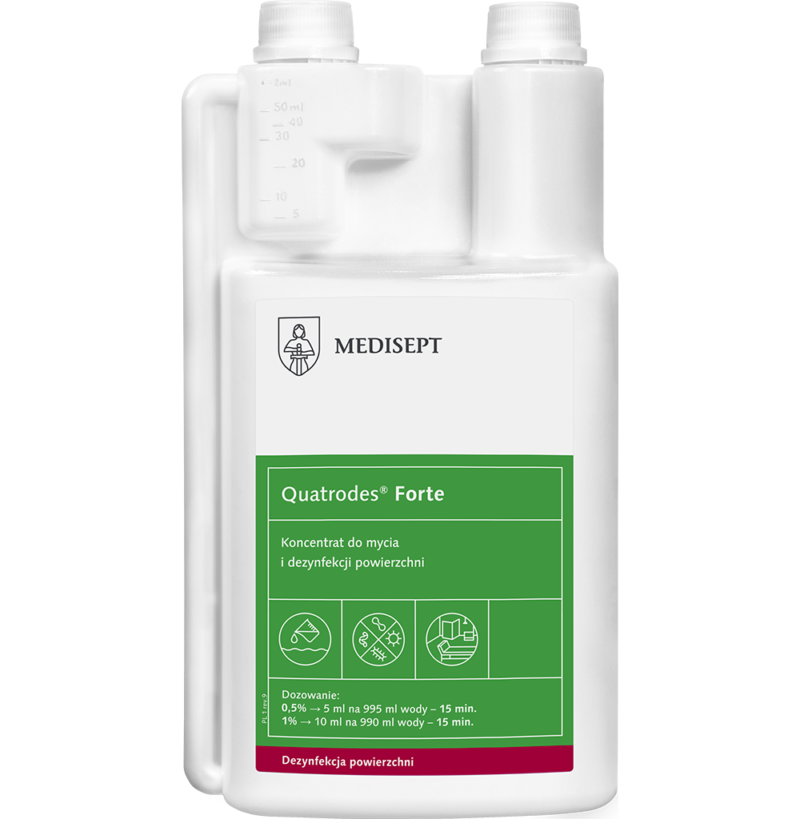 Quatrodes Forte Koncentrat do mycia i dezynfekcji powierzchni sprzętu medycznego 1l