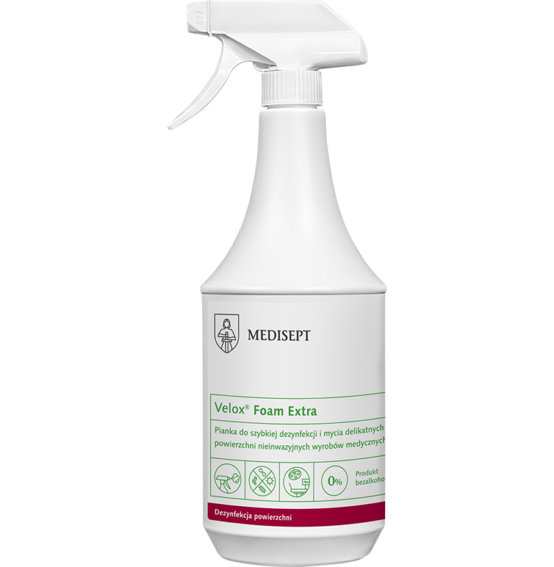 Velox Top AF gotowy do użycia preparat do mycia i dezynfekcji powierzchni sprzętu medycznego o zapachu grapefruitowym 1l